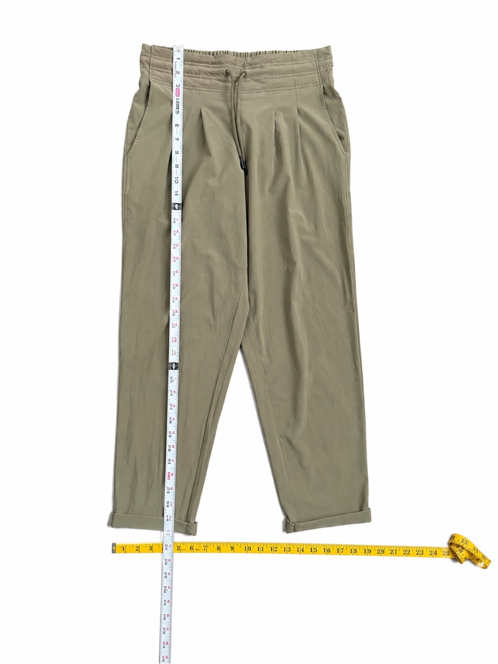 Prana Recycled Material Olive Green Drawstring Jogger Pants Sustainable Travel S - Picture 5 of 6